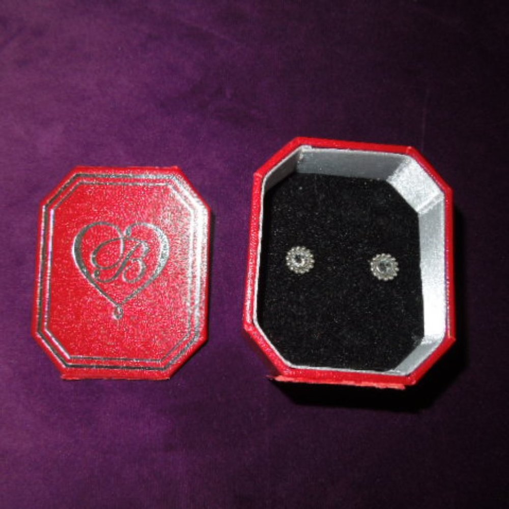 Nip Brighton Silver & Crytal Stud Earrings - image 1